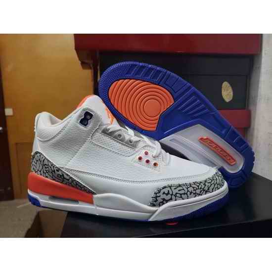 Men Air Jordan 4 Retro Men Shoes White Blue Orange